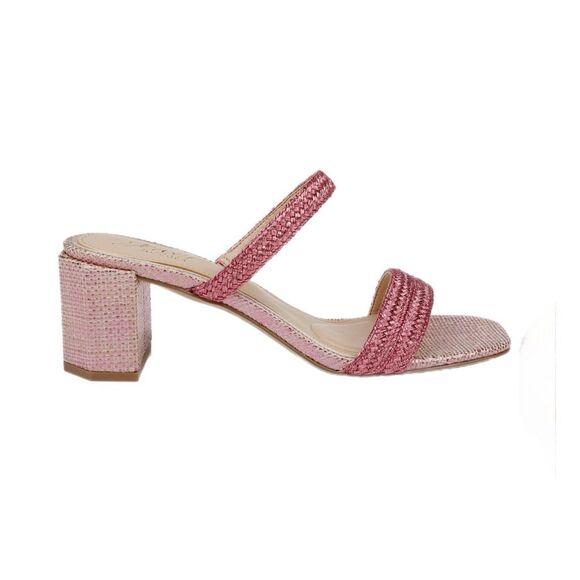 NWT Jewel Badgley Mischka slide sandals on metallic pink Size 8.5 - Picture 5 of 6